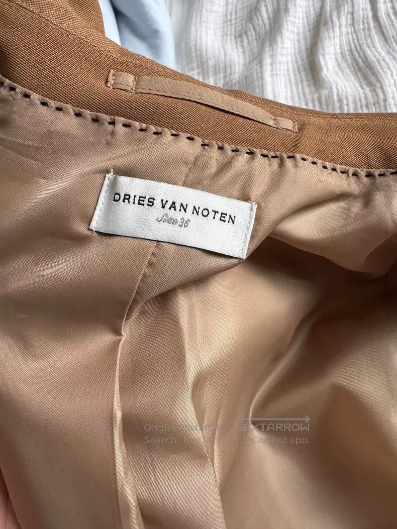 Dries Van Noten Dries Van Noten Coffee Scarf Blazer Jacket Size US S / EU 44-46 / 1 - 6 Thumbnail
