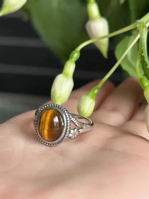 Jewelry Tiger Eye Stone Ring ( size 6 to 10 ) Size ONE SIZE - 1 Thumbnail