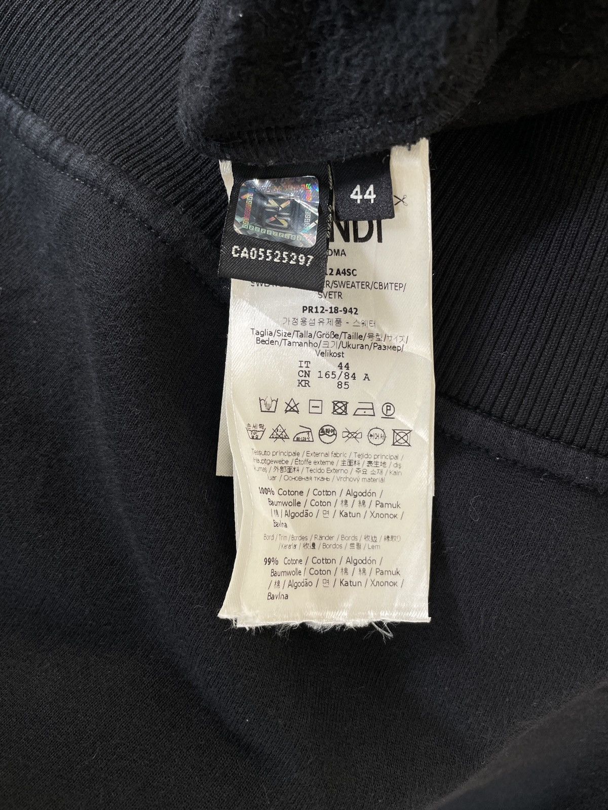 Fendi Very Rare Design Fendi Monster Eye Embroidered Sweatshirt Size US XL / EU 56 / 4 - 8 Thumbnail