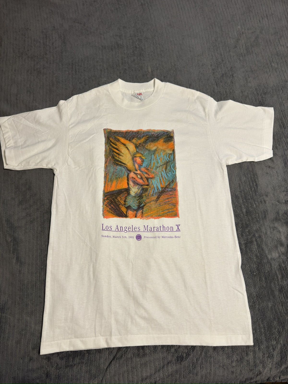 Vintage Vintage 1995 Los Angeles City Marathon T Shirt Mens Size L Size US L / EU 52-54 / 3 - 1 Thumbnail