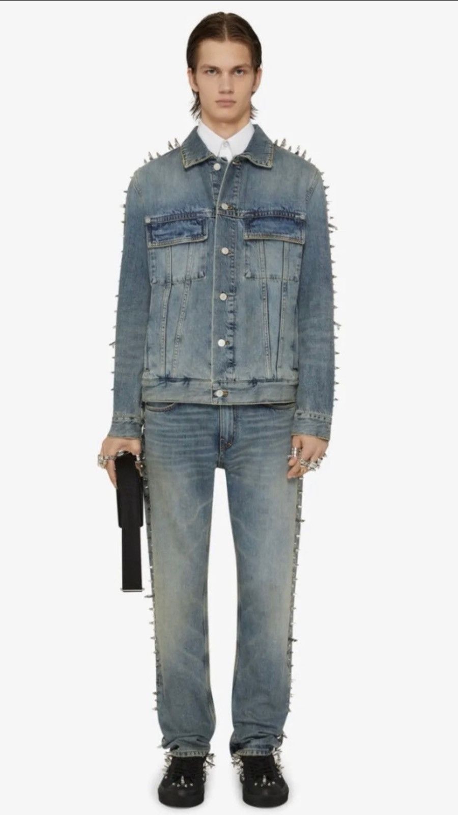 Givenchy GIVENCHY Studded Denim Jacket by Matthew M. Williams S Size US S / EU 44-46 / 1 - 4 Thumbnail