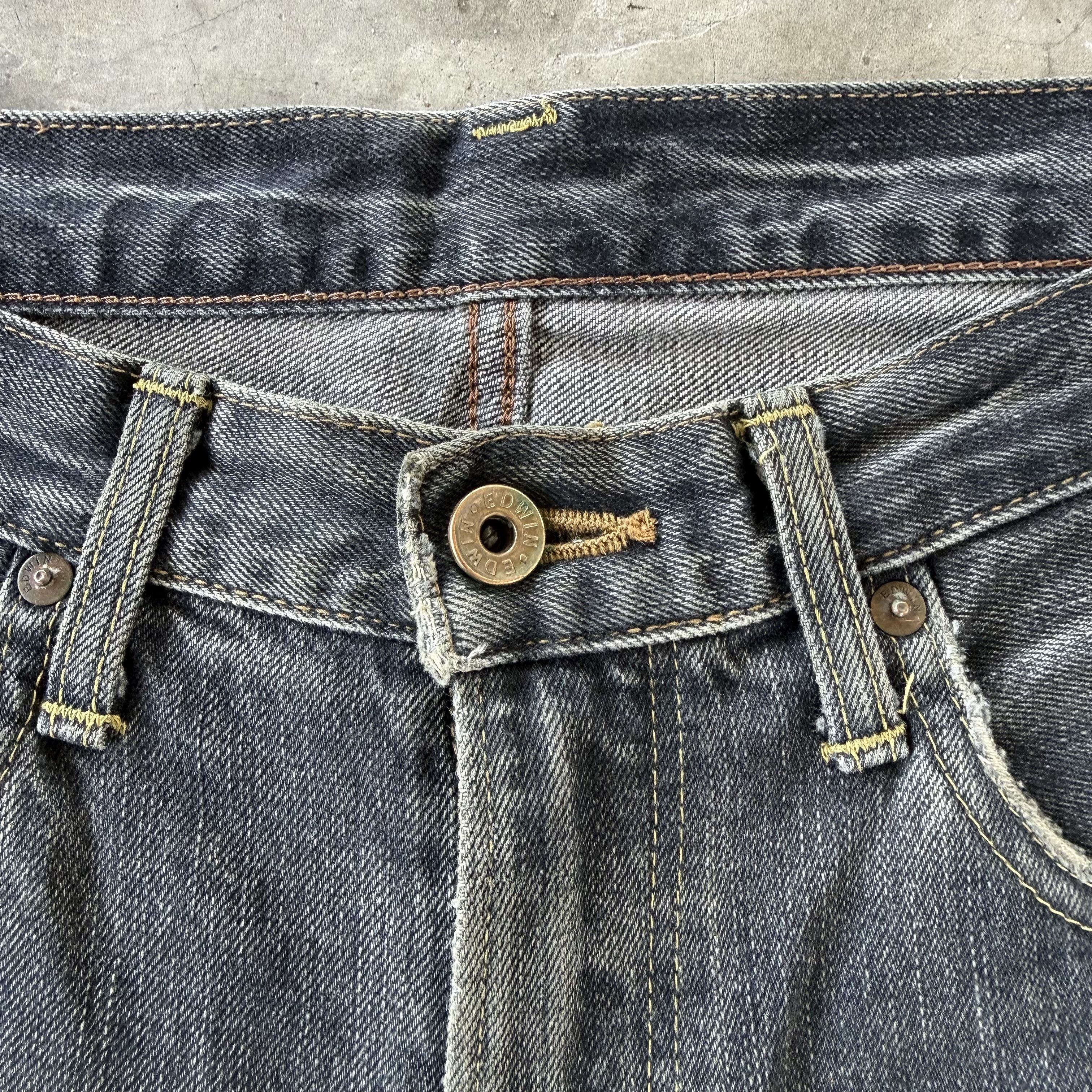 Edwin Vintage Edwin Orange Tag Black Denim Size US 32 / EU 48 - 6 Thumbnail