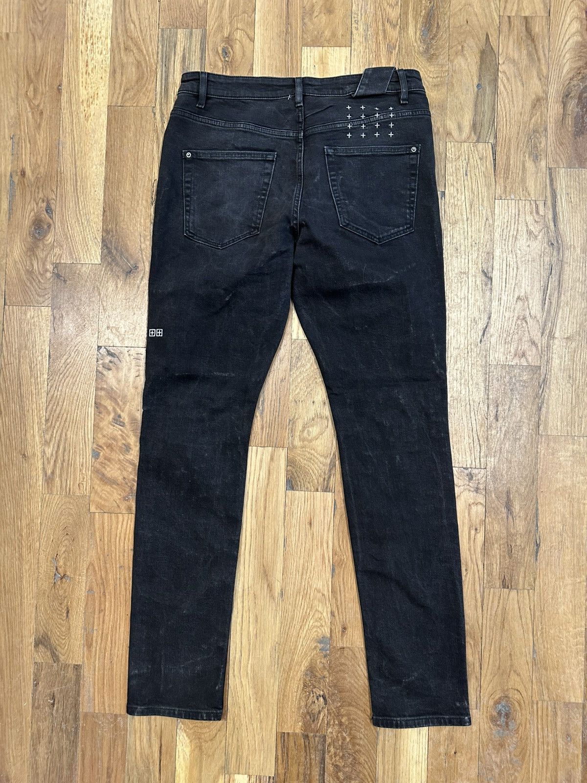 Ksubi Ksubi Knee Rip Plain Black Denim Jeans Size 32 Size US 32 / EU 48 - 2 Thumbnail