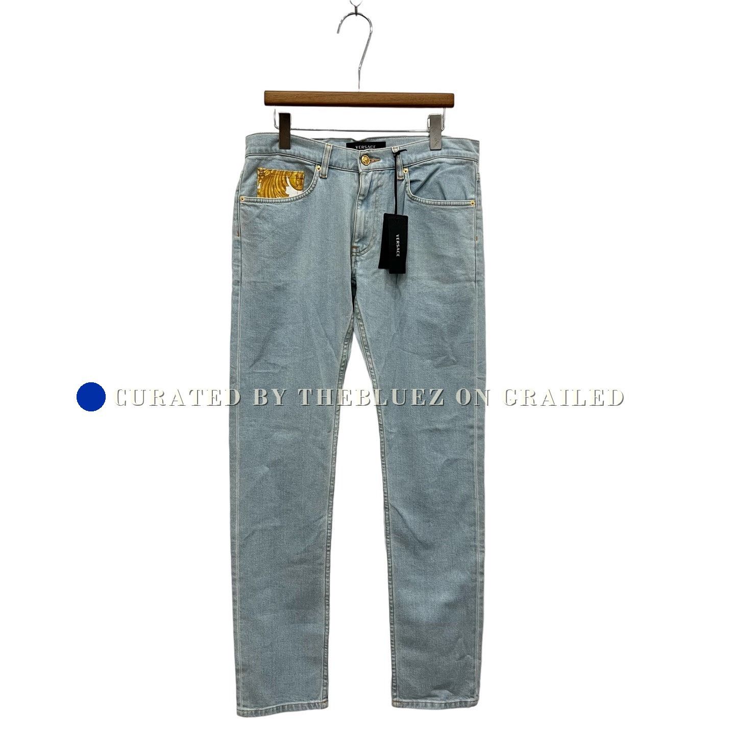 Versace Versace Floral Logo Jeans Size US 32 / EU 48 - 1 Thumbnail