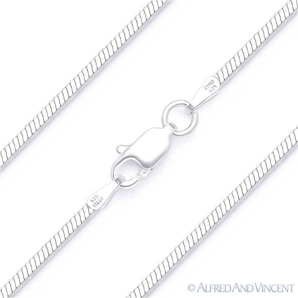 Other 1.4mm 4-Sided Snake Link Italian Chain Bracelet - 7" Size ONE SIZE - 1 Thumbnail