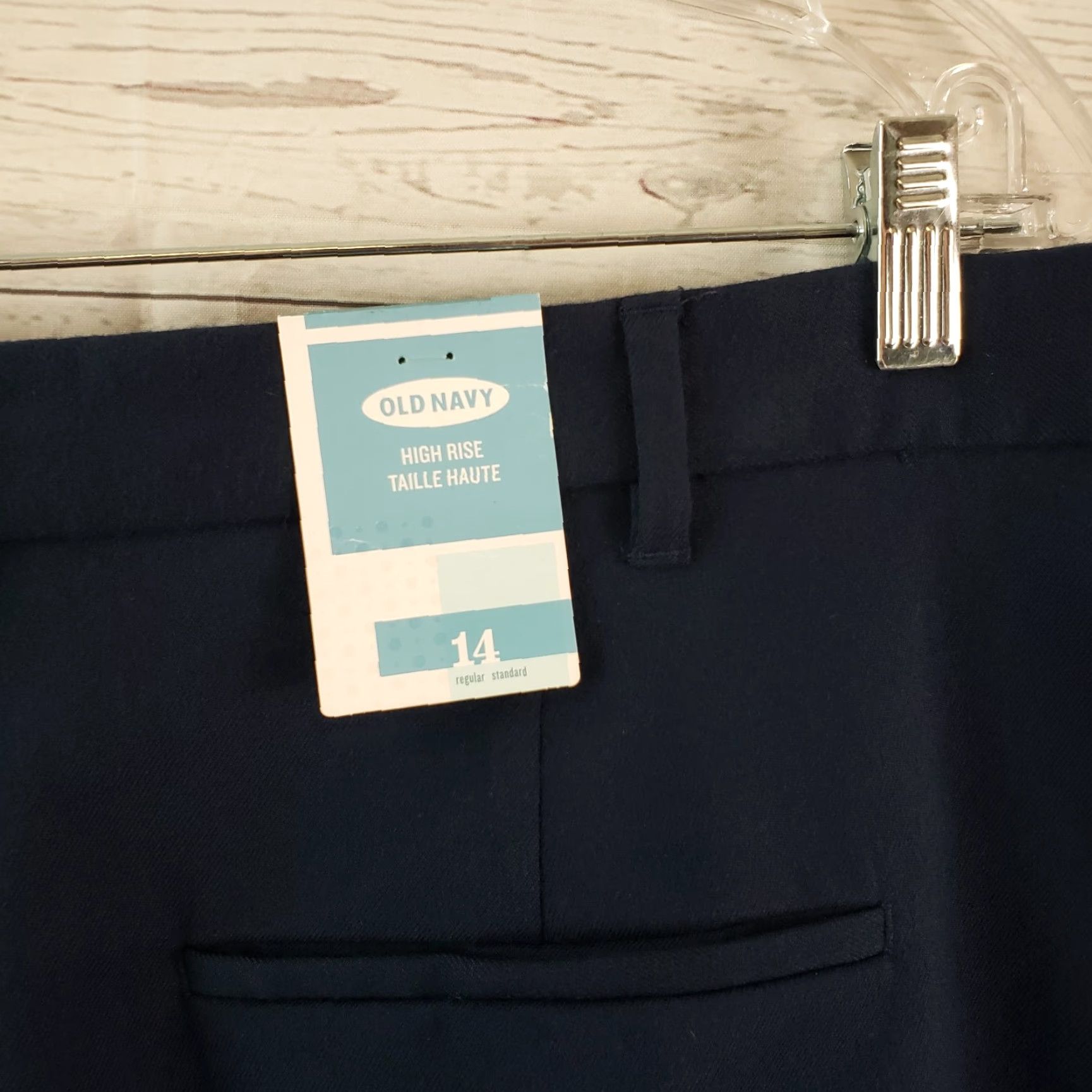 Old Navy Old Navy Womens Tailored Shorts Sz 14 Blue High Rise Pleated Front Size 36" / US 14 / IT 50 - 3 Thumbnail