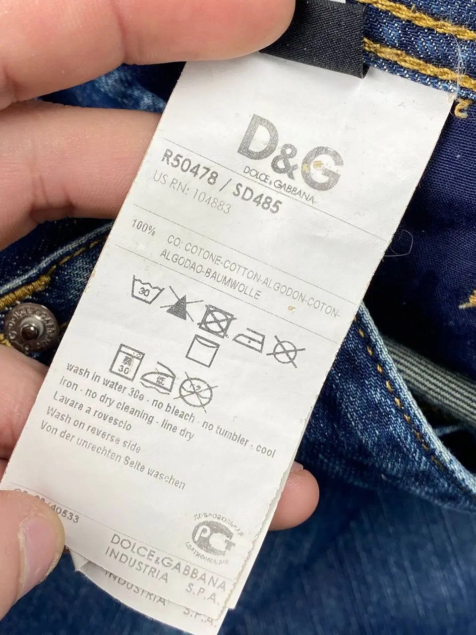 Dolce & Gabbana Vintage Dolce & Gabbana Denim Jeans Baggy Size US 31 - 17 Thumbnail