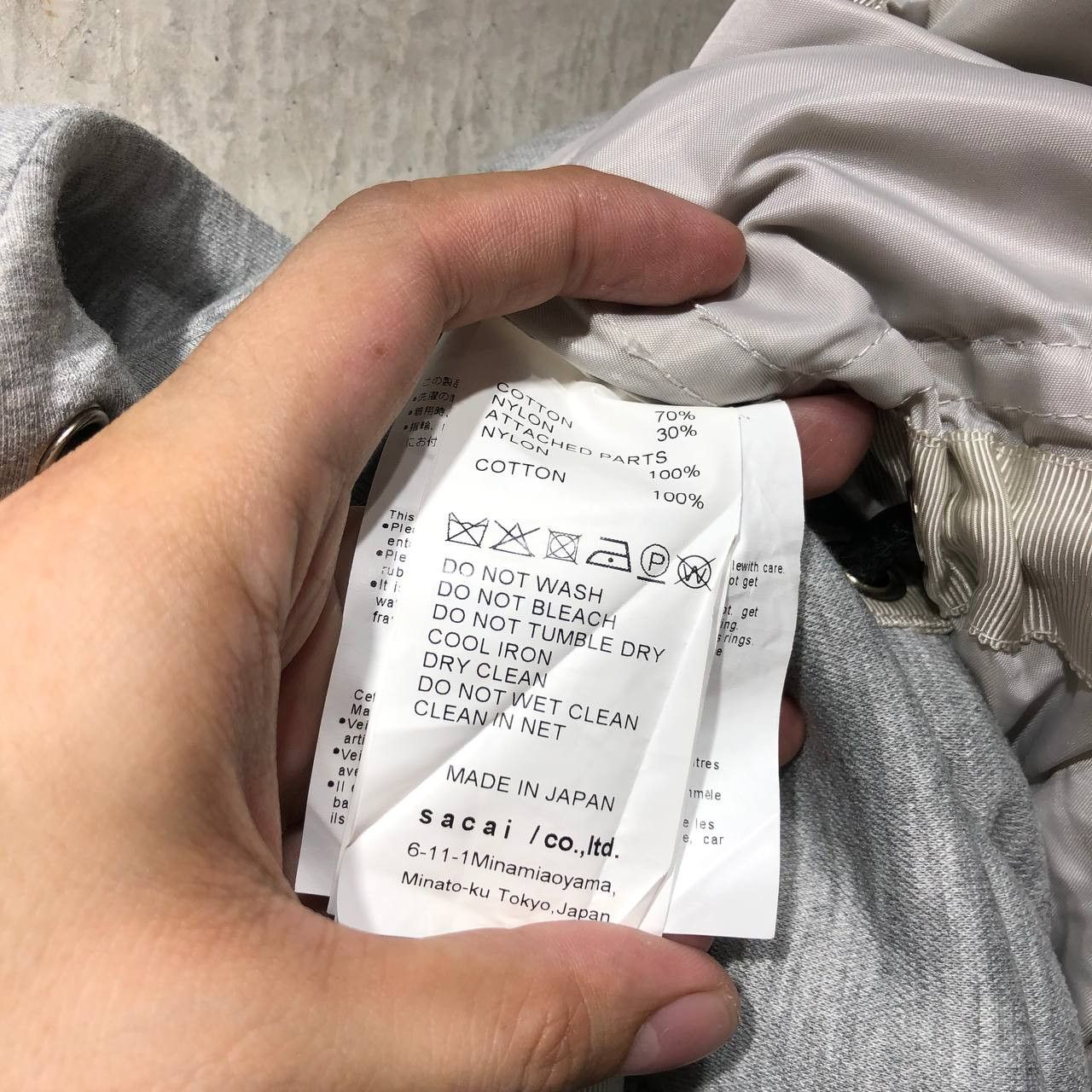 Sacai Sacai Sponge Sweat X Nylon Twill zip front hoodie Size XS / US 0-2 / IT 36-38 - 14 Thumbnail