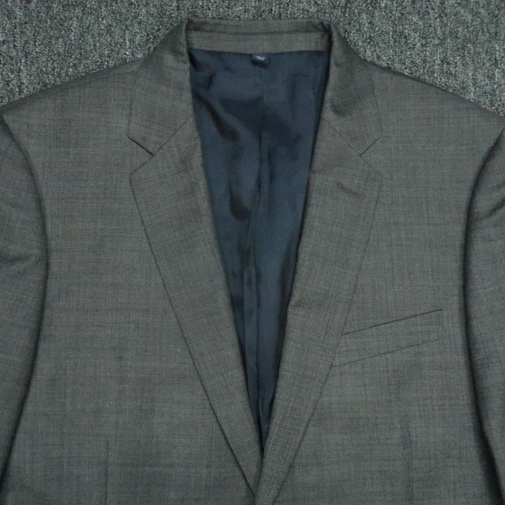 J.Crew J Crew Blazer Mens Large 42L Gray Thompson Worsted Wool Sport Coat Jacket Size 42R - 2 Thumbnail