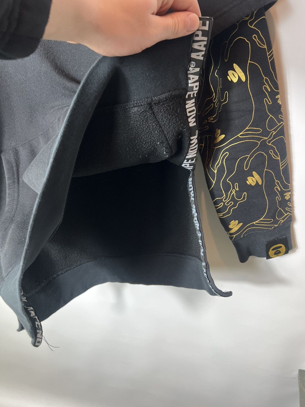 Aape Aape and Planet Earth Gold Outline Double Sleeve Hoodie Size US M / EU 48-50 / 2 - 6 Thumbnail