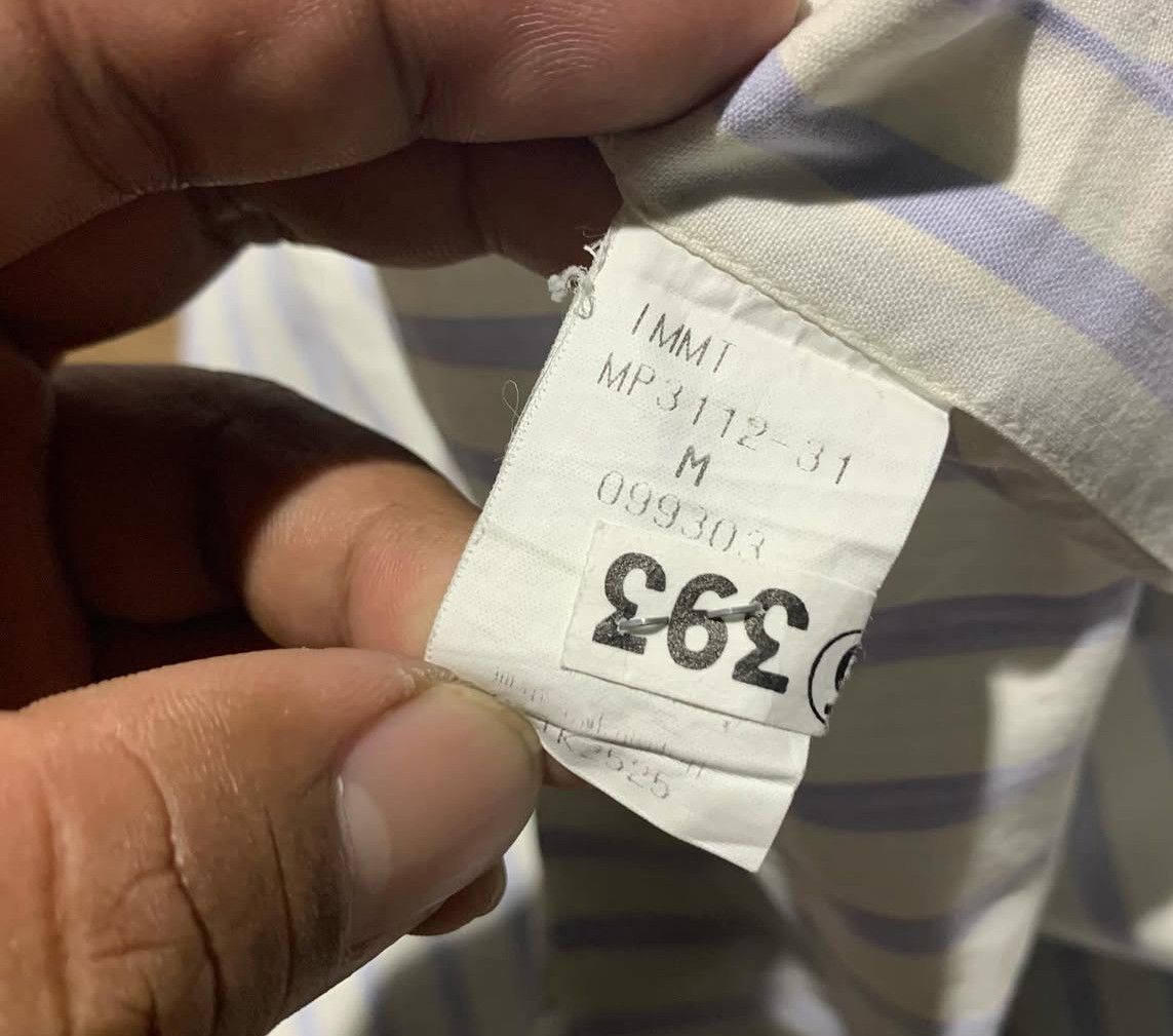 Issey Miyake 90s Issey Miyake Design Studio Striped Pocket Shirt Size US L / EU 52-54 / 3 - 5 Thumbnail