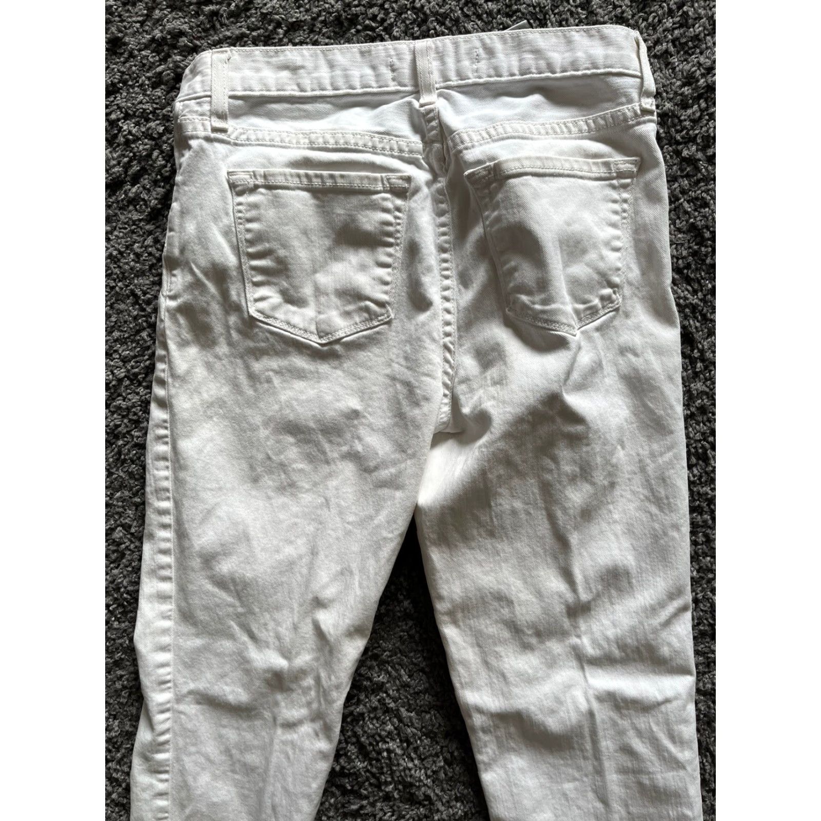 J Brand J Brand for Theory Ace Cropped High Rise Straight Jeans Size 23 White Denim Womens Size 40" / US 18 - 5 Thumbnail