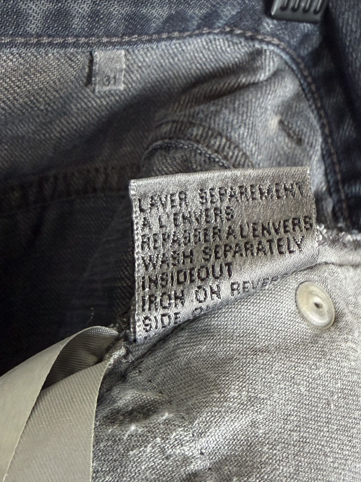Dior Dior Homme Hogwash Gray Overdye Denim Jeans KVA Size US 31 - 10 Thumbnail