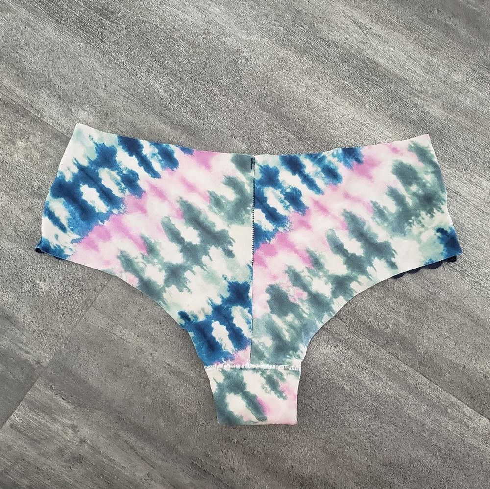 Designer Multicolored Tie Dyed VS Cheekster Panty Size ONE SIZE - 2 Thumbnail