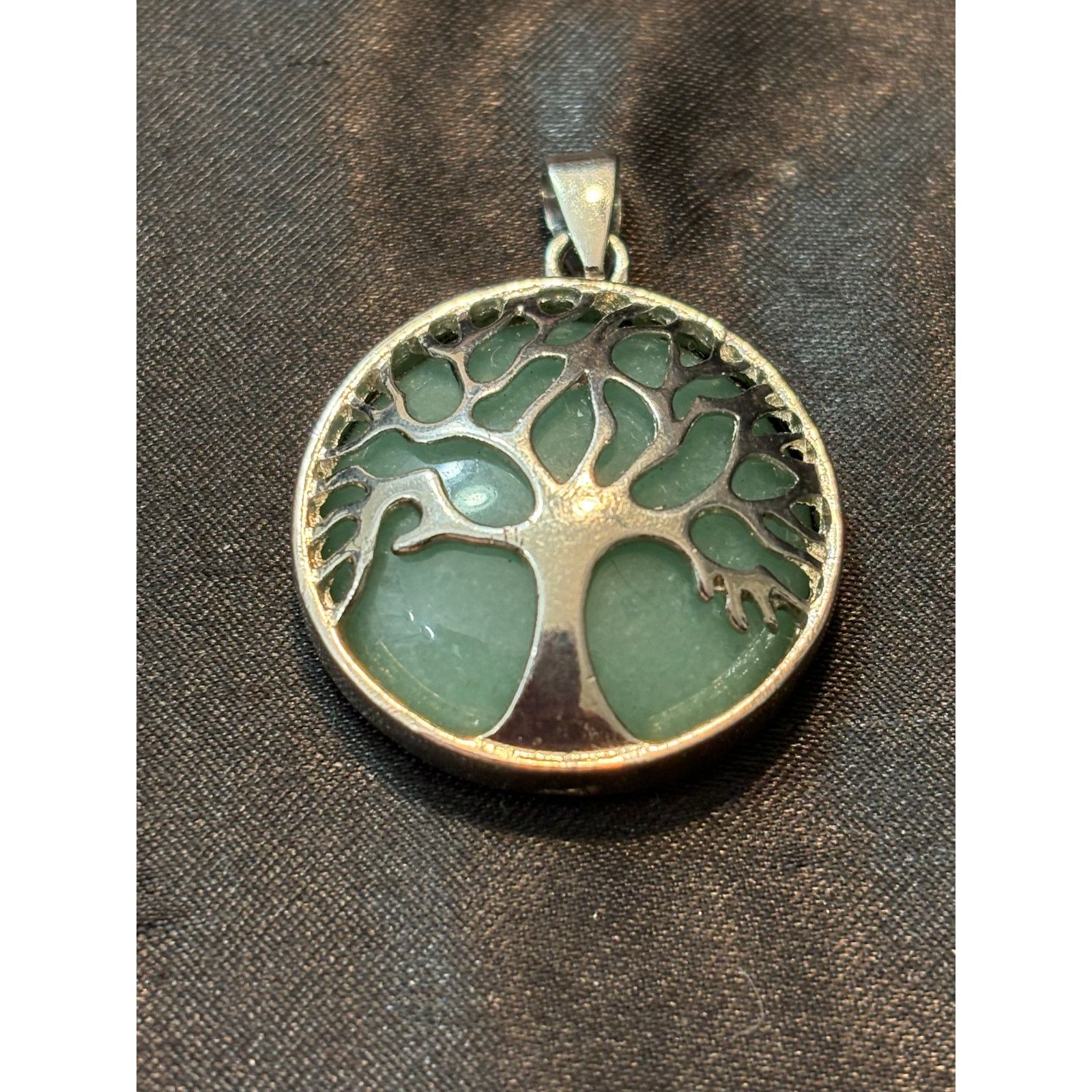 Other Vintage Tree of Life Green Stone Pendant / Pendant Only Size ONE SIZE - 1 Thumbnail