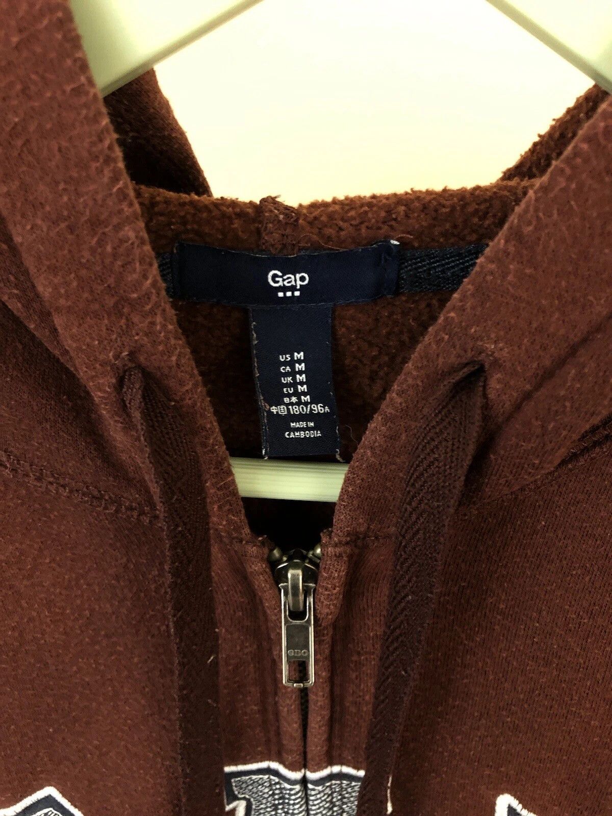 Gap Gap Vintage Zip Hoodie Mens Size M Embroidered Logo Size US M / EU 48-50 / 2 - 5 Thumbnail