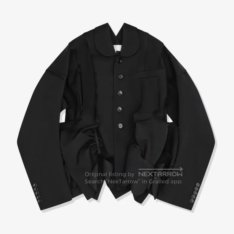 Comme des Garcons Comme Des Garcons Pleated Petal Collar Jacket Size S / US 4 / IT 40 - 2 Thumbnail