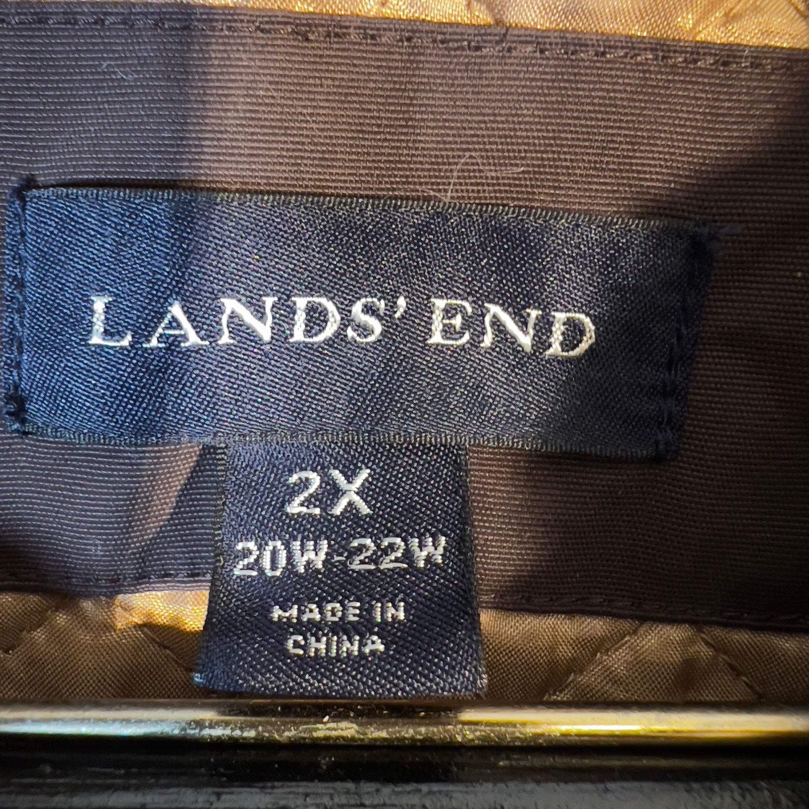 Lands' End Lands' End Faux Fur Coat Woman 2X 20W-22W Brown Quilt Lining Size XXL / US 16-18 / IT 52-54 - 2 Thumbnail