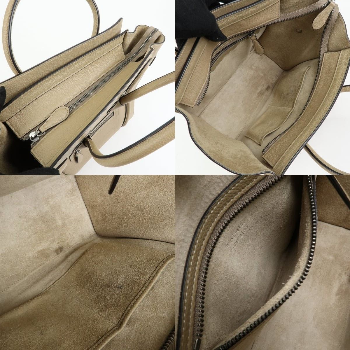 Celine Celine Luggage Mini Calfskin Tote Beige Size ONE SIZE - 7 Thumbnail