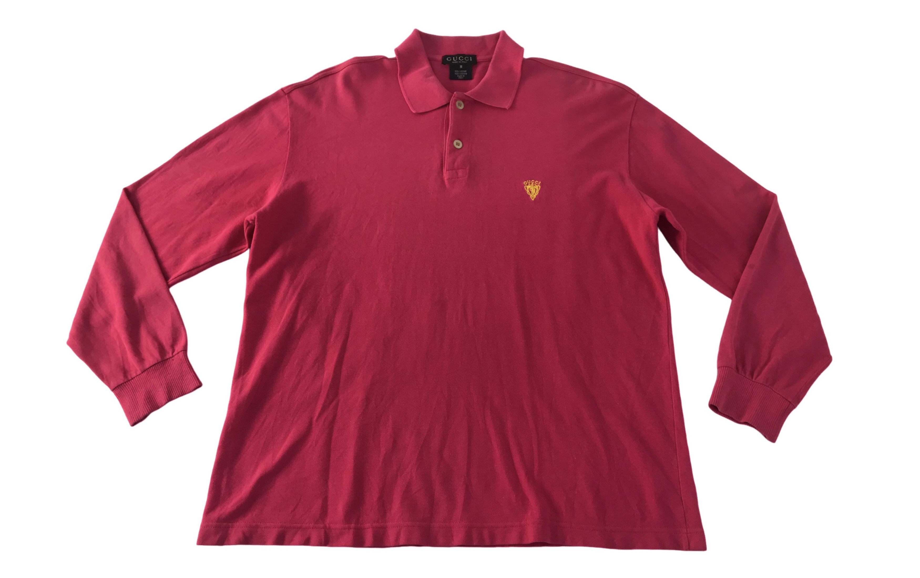 Gucci Gucci Plain Emboidery Logo Longsleeve Polo Tee Size US L / EU 52-54 / 3 - 1 Thumbnail
