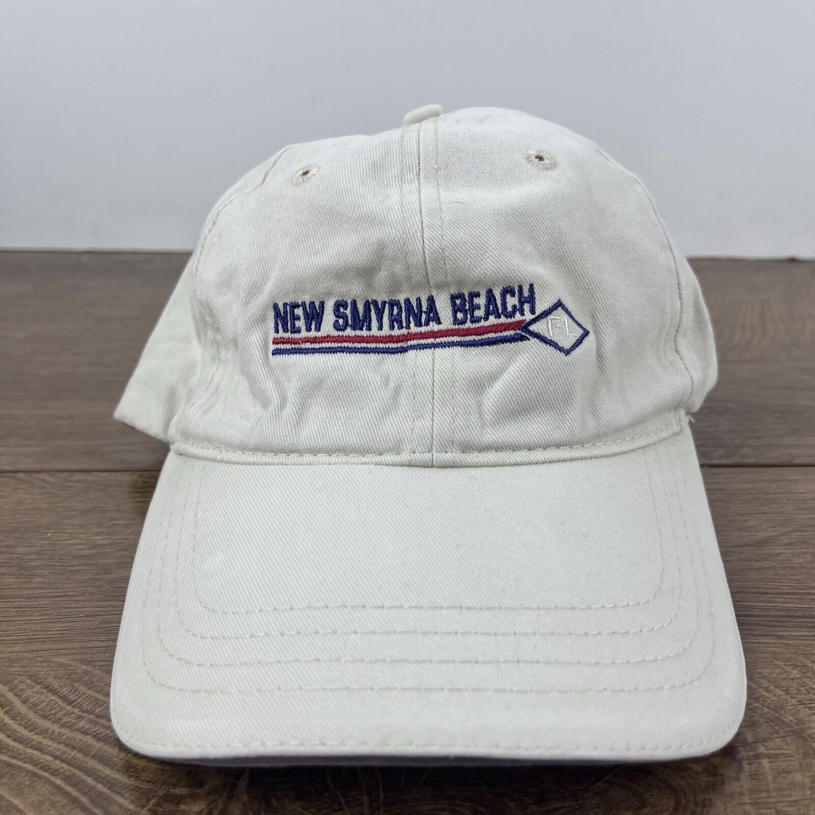 Other New Smyrna Beach Florida Hat White Cap Hat Adjustable Hat Wh Size ONE SIZE - 3 Thumbnail