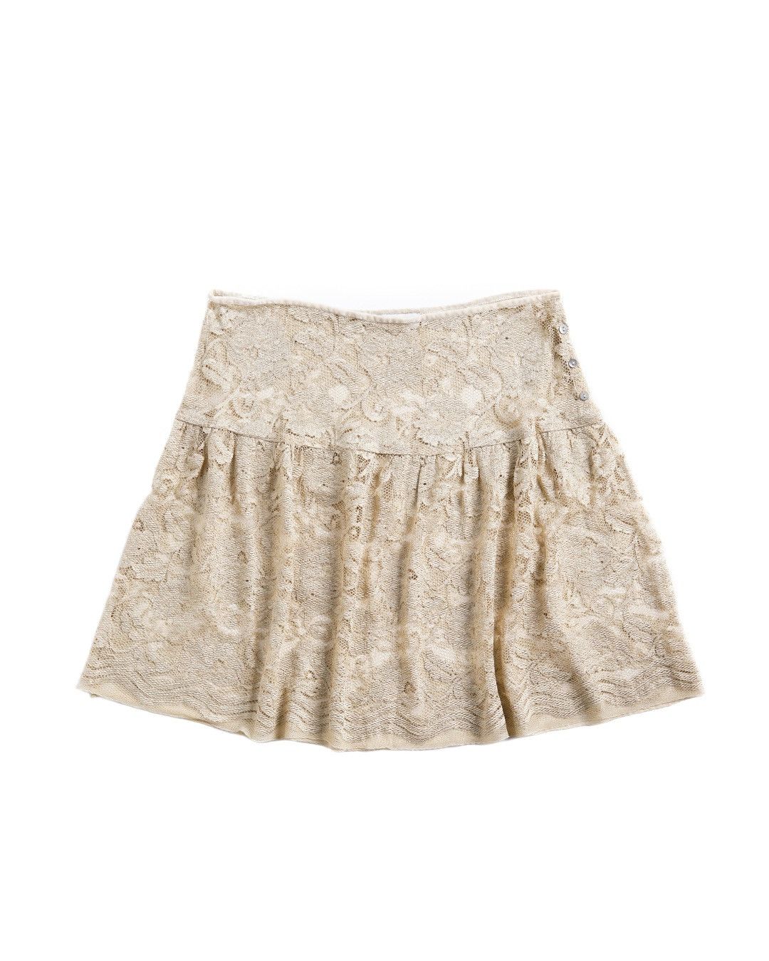 image of Dries Van Noten Lace Mini Skirt in Beige, Women's (Size 26)