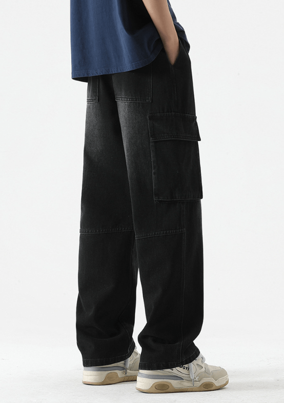 Japanese Brand American retro distressed loose pocket cargo jeans Size US 32 / EU 48 - 3 Thumbnail