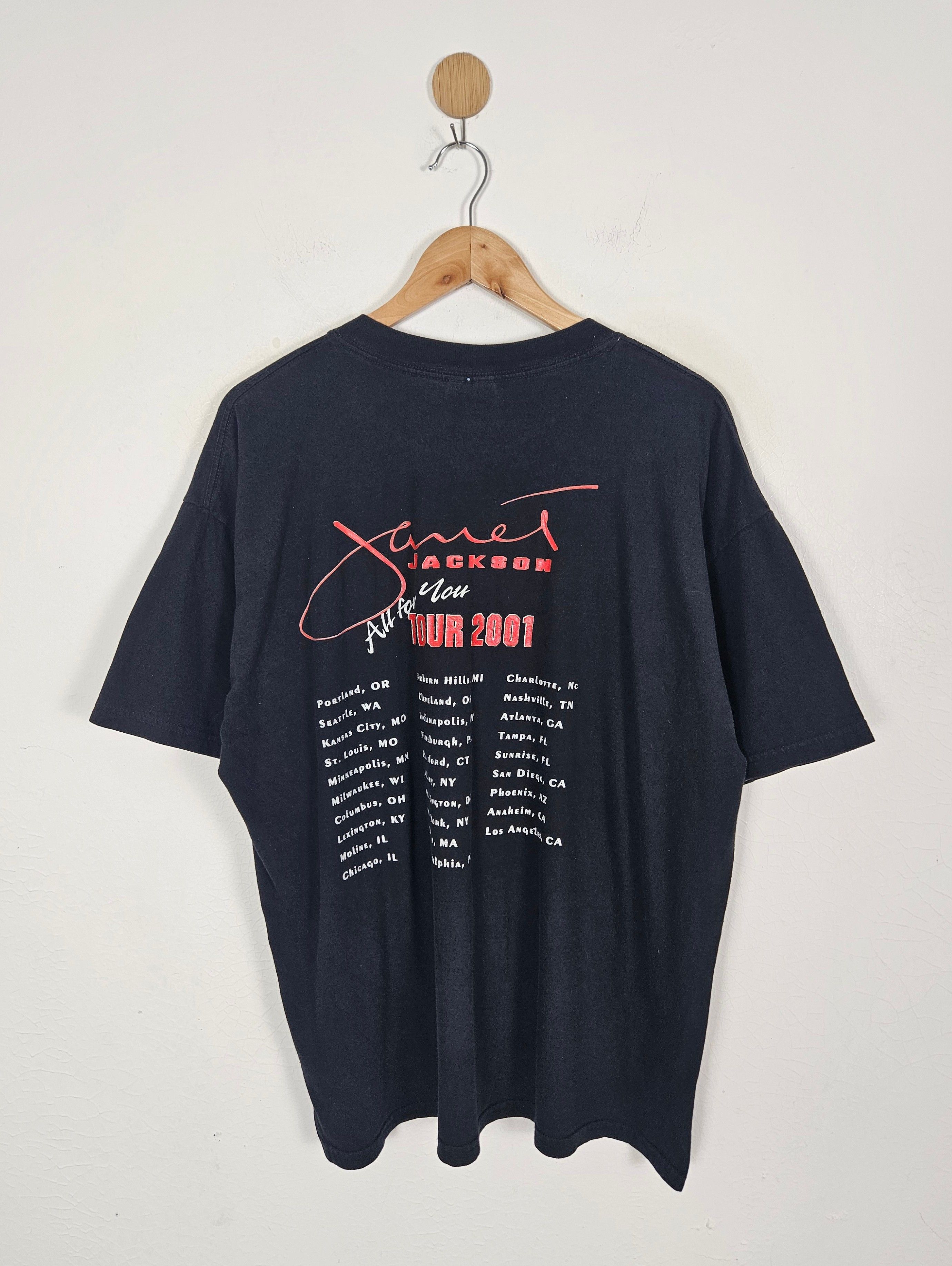 Band Tees × Rap Tees × Vintage Vintage 2001 Janet Jackson All For You World Tour Raptee Size US XL / EU 56 / 4 - 2 Thumbnail