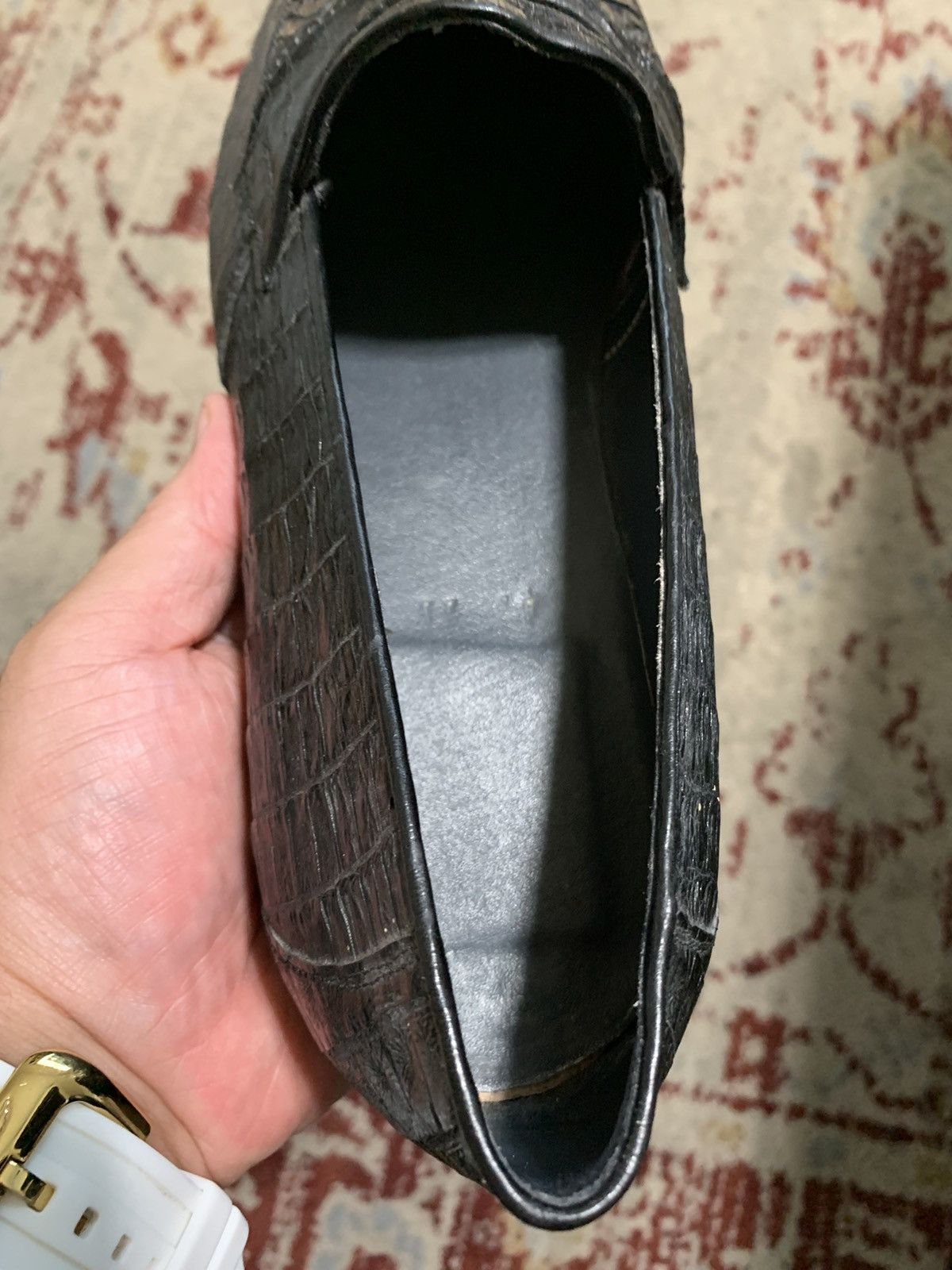 Bally × Vintage Cayman Croc slip on Penny loafers Size US 9 / EU 42 - 9 Thumbnail