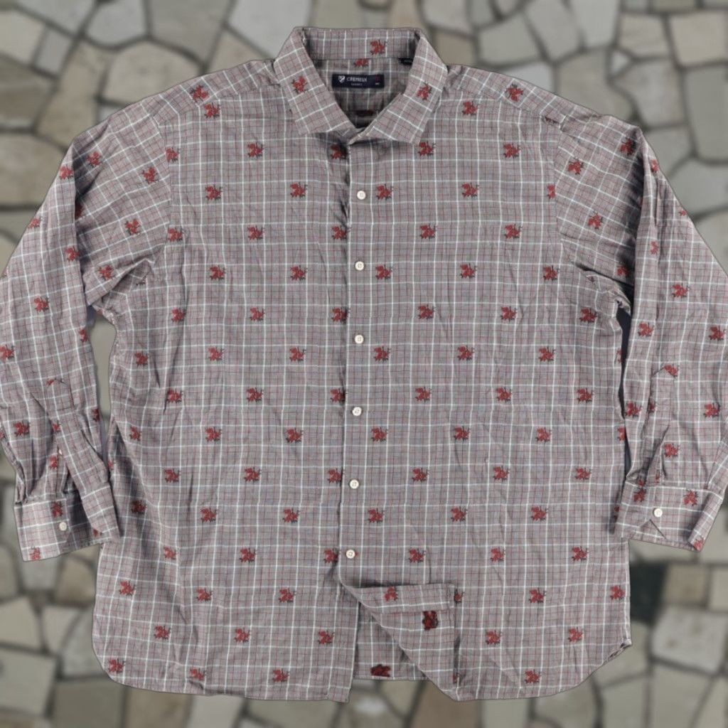 Cremieux Daniel Cremieux Roses Cotton Striped Long Sleeve Button Up Shirt Gray 2XL Mens Shirt Size US XXL / EU 58 / 5 - 1 Thumbnail