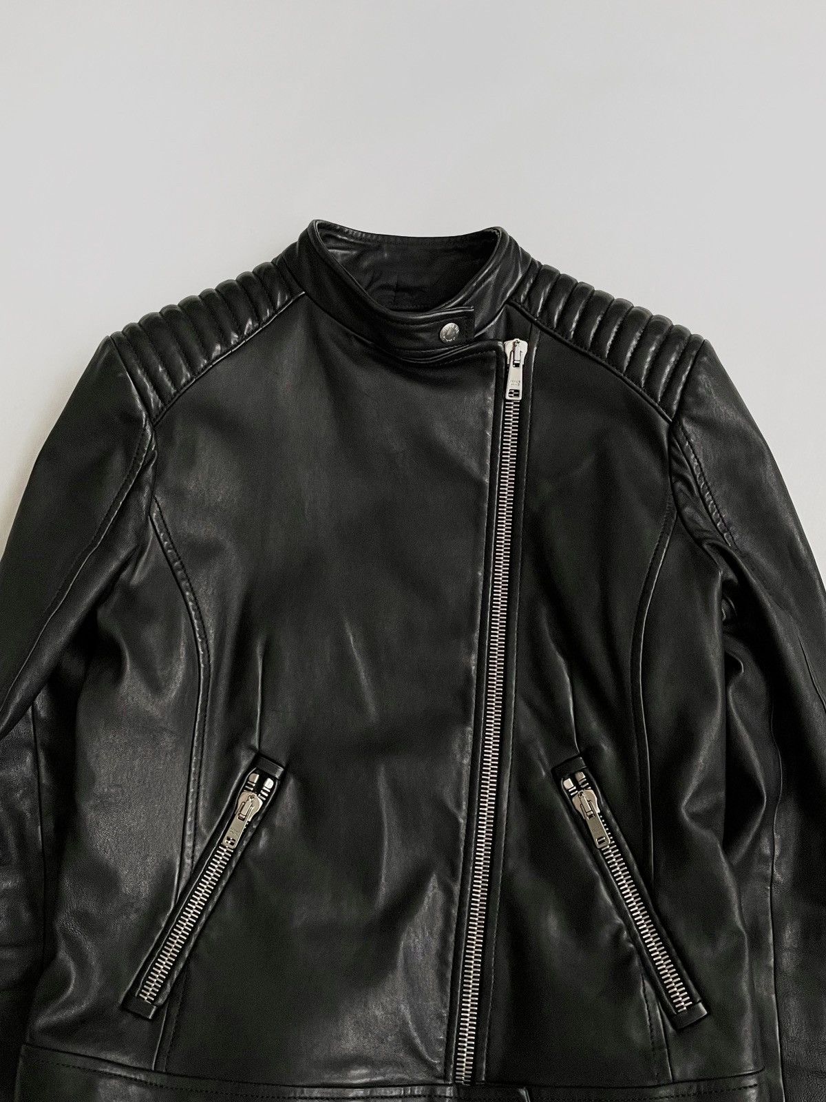 Prada Prada Biker leather zip jacket Size L / US 10 / IT 46 - 5 Thumbnail