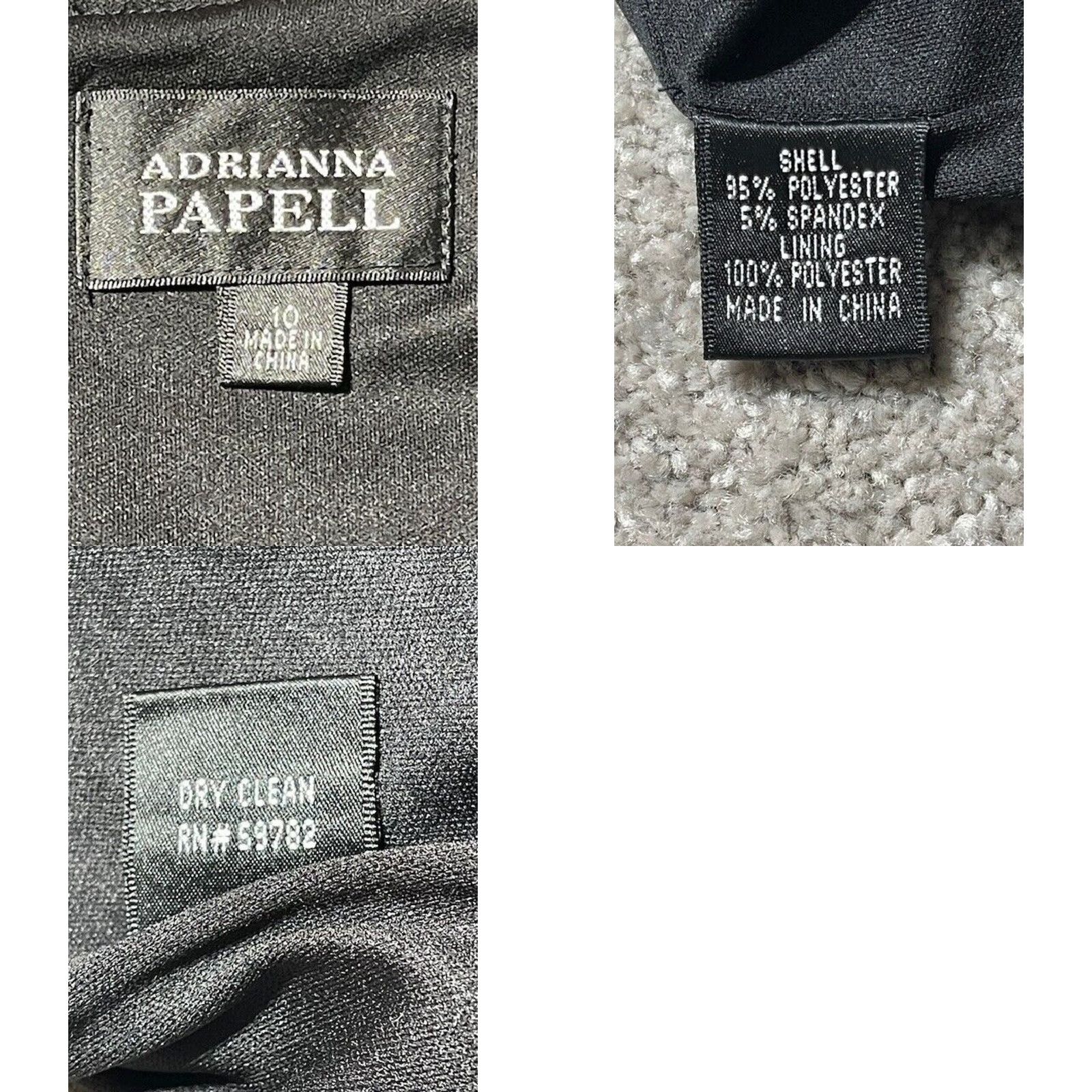 Adrianna Papell Adrianna Papell Cocktail Dress 10 Black Knee Length Cap Sleeve V-Neck LBD Party/Cocktail Women Size L / US 10 / IT 46 - 8 Thumbnail