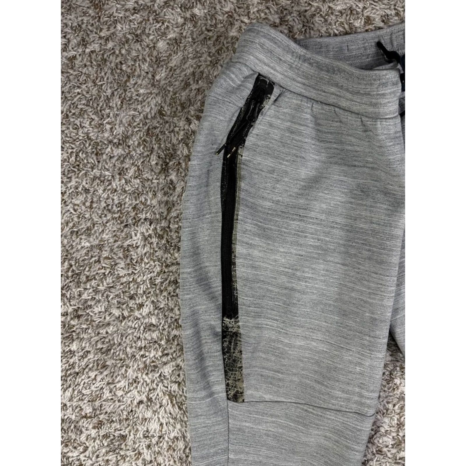 Nike Nike Jogger Mens L Gray Tech Fleece Joggers Heather Black Men Size US 33 - 4 Thumbnail