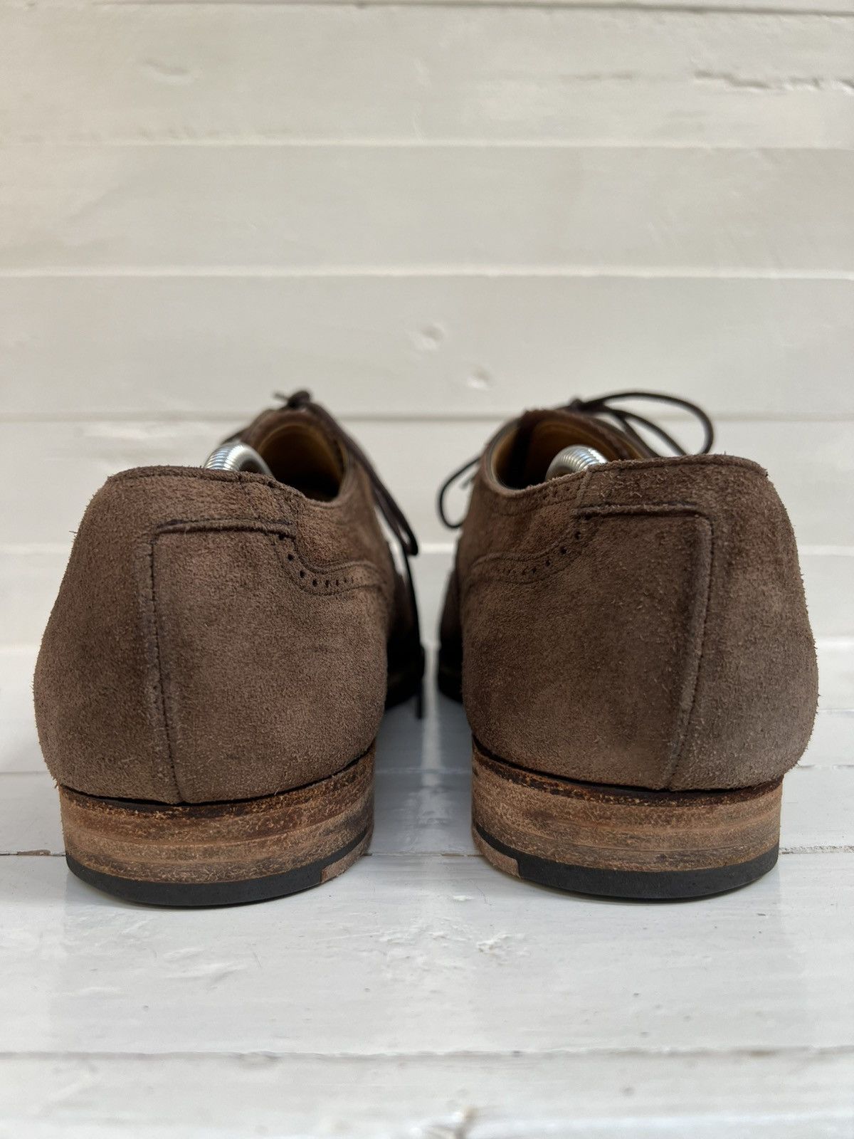 Crockett & Jones Crockett & Jones DRUMMOND Brown Suede Leather Dress Shoes Size US 10.5 / EU 43-44 - 8 Thumbnail