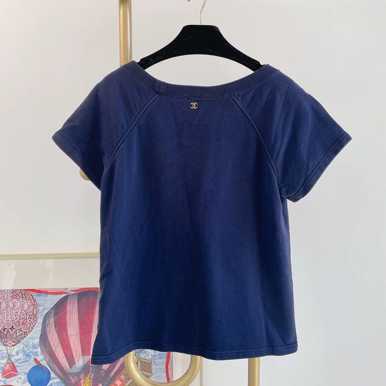 Chanel Chanel Dark blue short sleeves 2504-Nextarrow Size S / US 4 / IT 40 - 2 Thumbnail