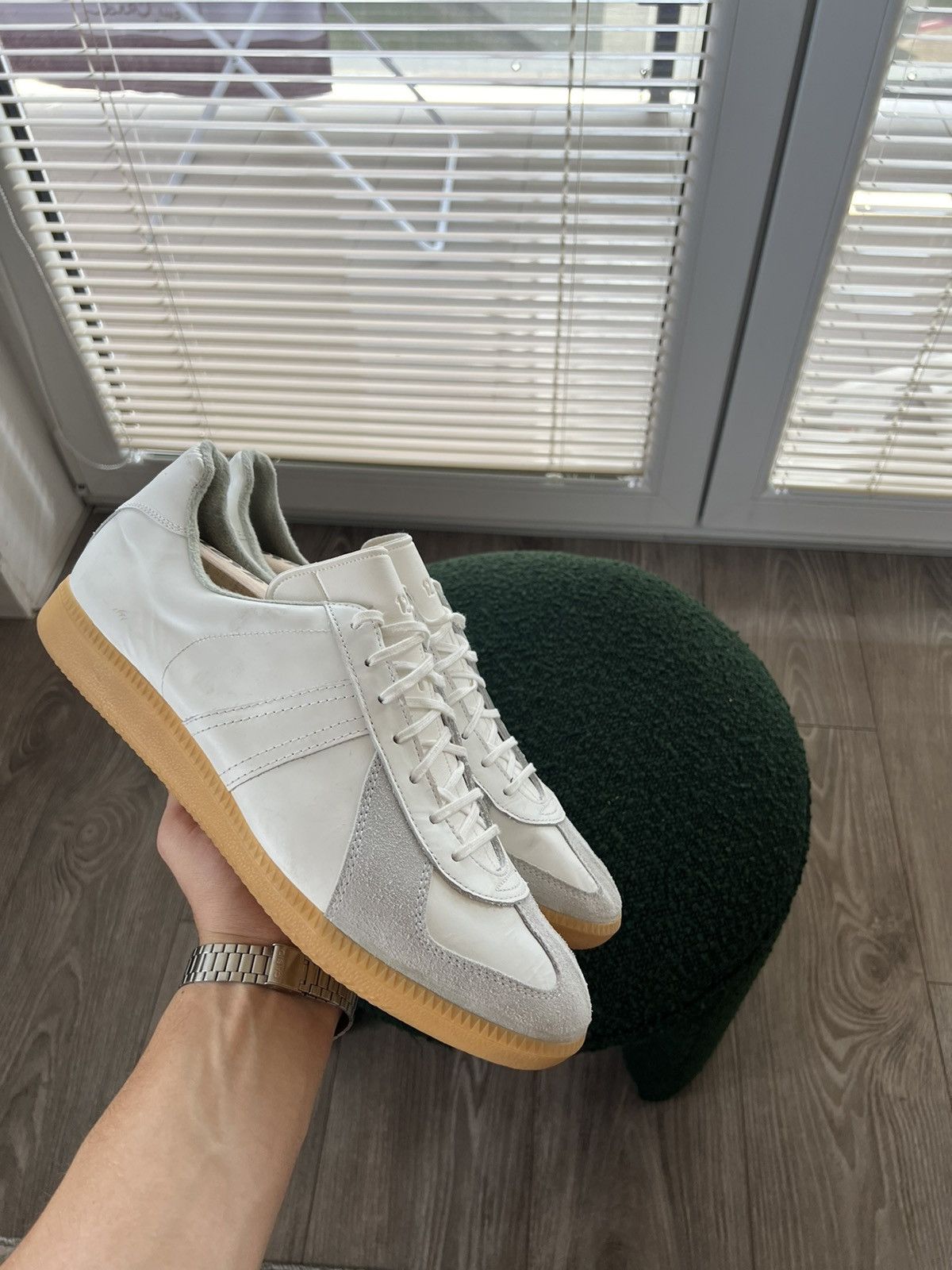 Vintage ‼️VINTAGE ARCHIVAL BW SPORT GAT LEATHERS ARMY TRAINERS SHOES‼️ Size US 12.5 / EU 45-46 - 18 Thumbnail