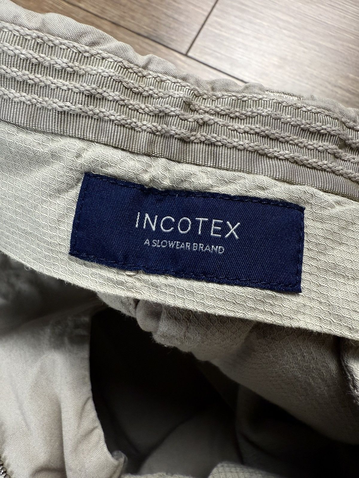 Incotex Incotex Slim Fit Beige Chinos Cotton Elastane Size 50 Size US 34 / EU 50 - 2 Thumbnail
