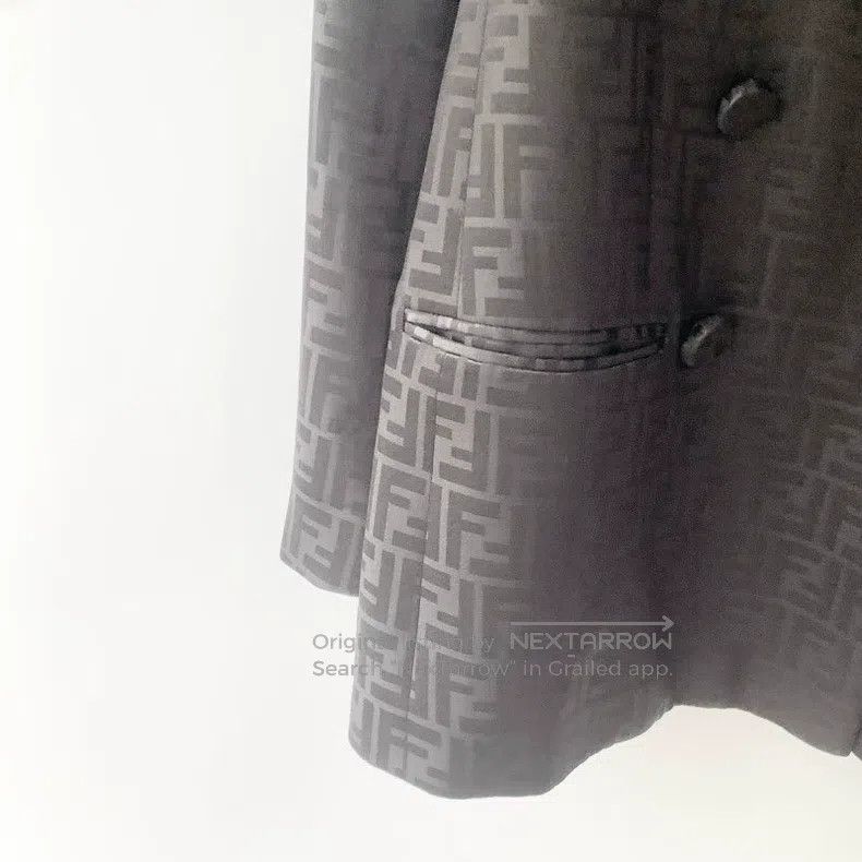 Fendi Fendi Dark Pattern Monogram Logo Printed Blazer Jacket Size XS / US 0-2 / IT 36-38 - 2 Thumbnail