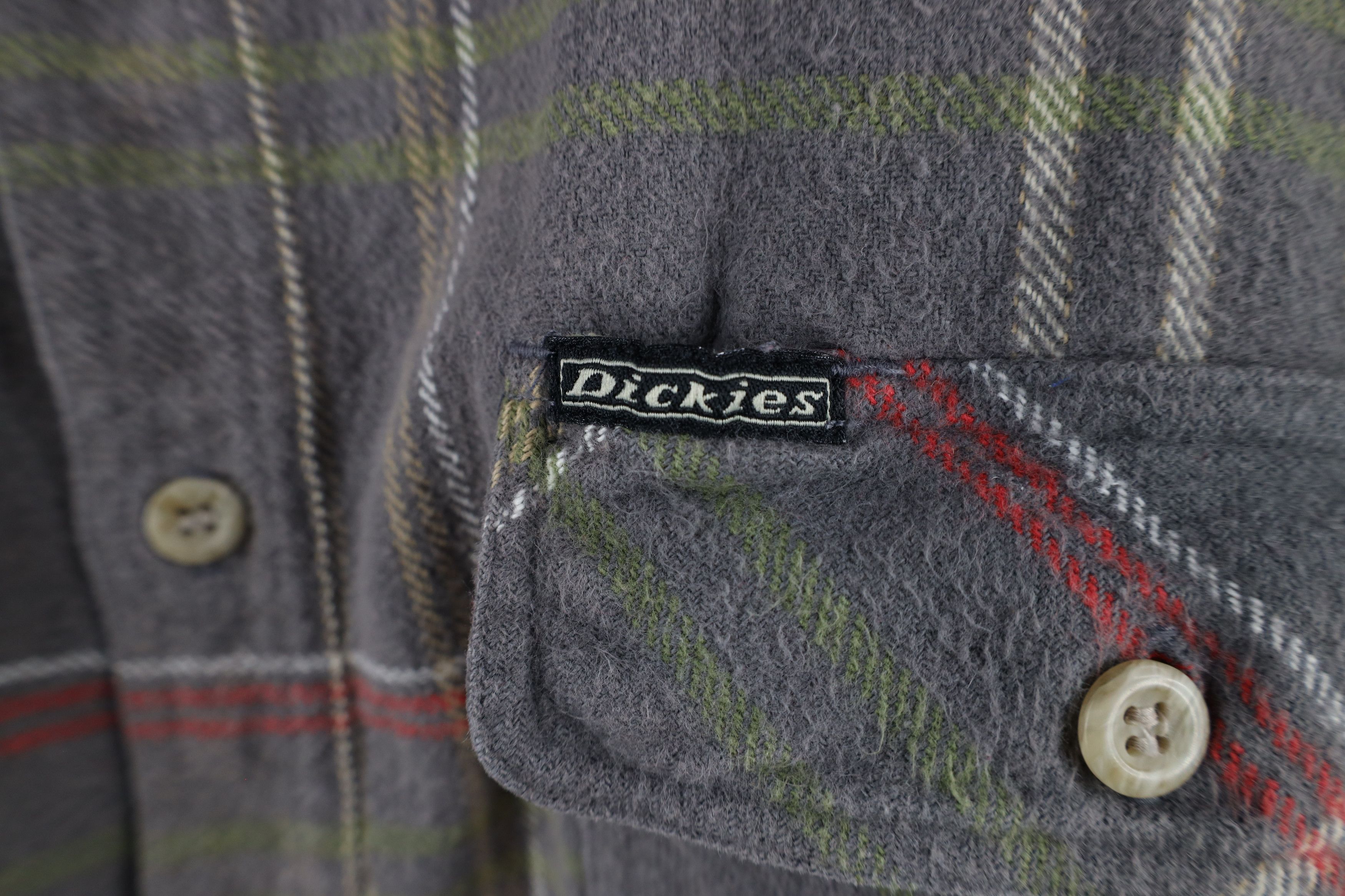 Dickies × Vintage Vintage 90s Dickies Heavyweight Button Shirt Plaid Cotton Size US XXL / EU 58 / 5 - 4 Thumbnail