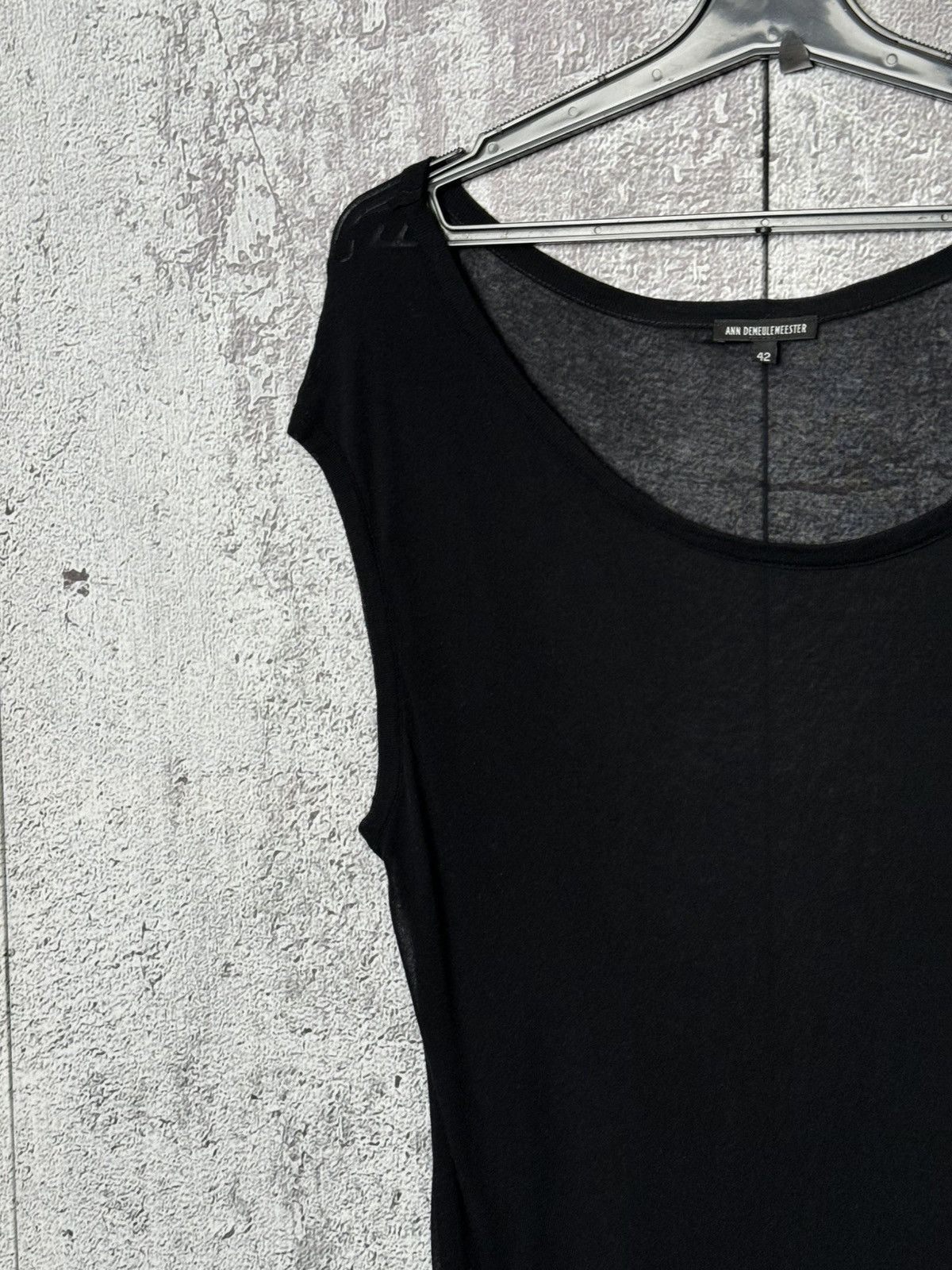 Ann Demeulemeester Ann Demeulemeester Avant-Garde Sheer Top Asymmetric Modal Size L / US 10 / IT 46 - 4 Thumbnail