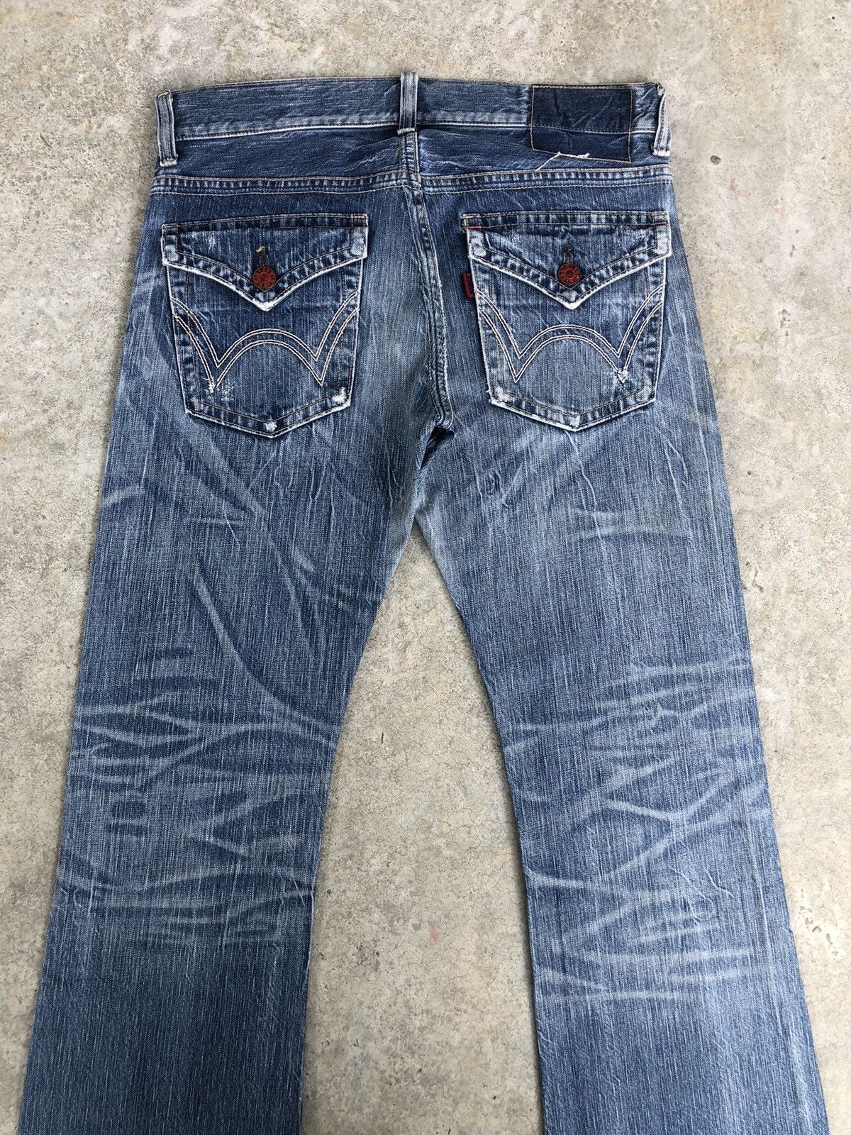 If Six Was Nine Japanese Edwin 503 Flared Jeans Distressed Jeans Size US 34 / EU 50 - 8 Thumbnail