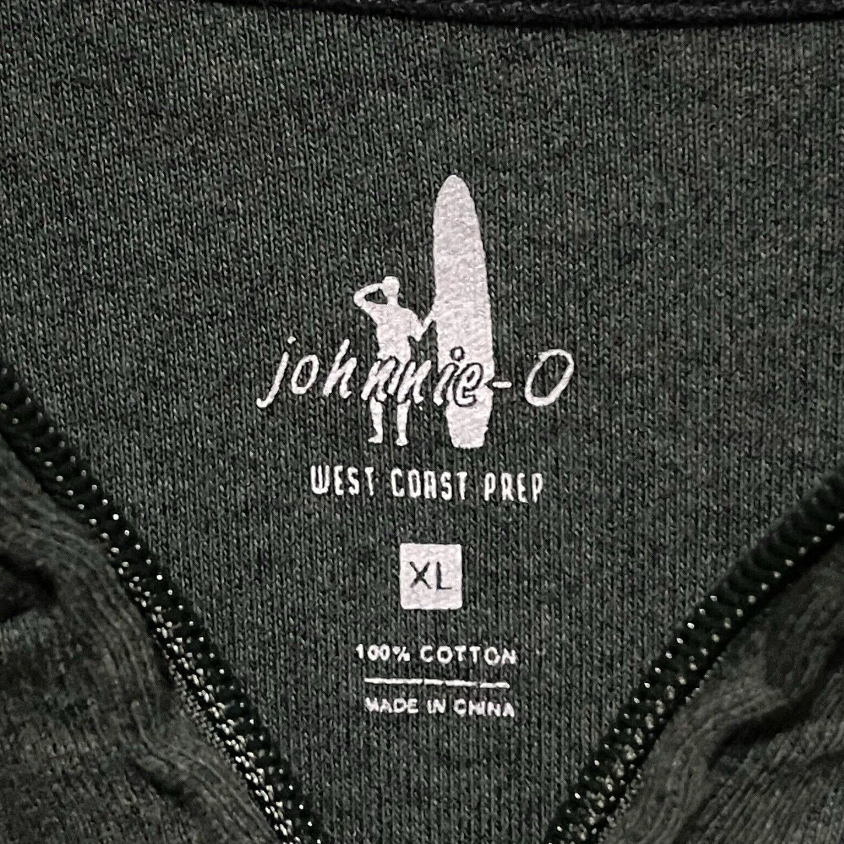 johnnie-O Johnnie-O Sweater Mens XL Green Cotton Half-Zip Pullover Size US XL / EU 56 / 4 - 4 Thumbnail