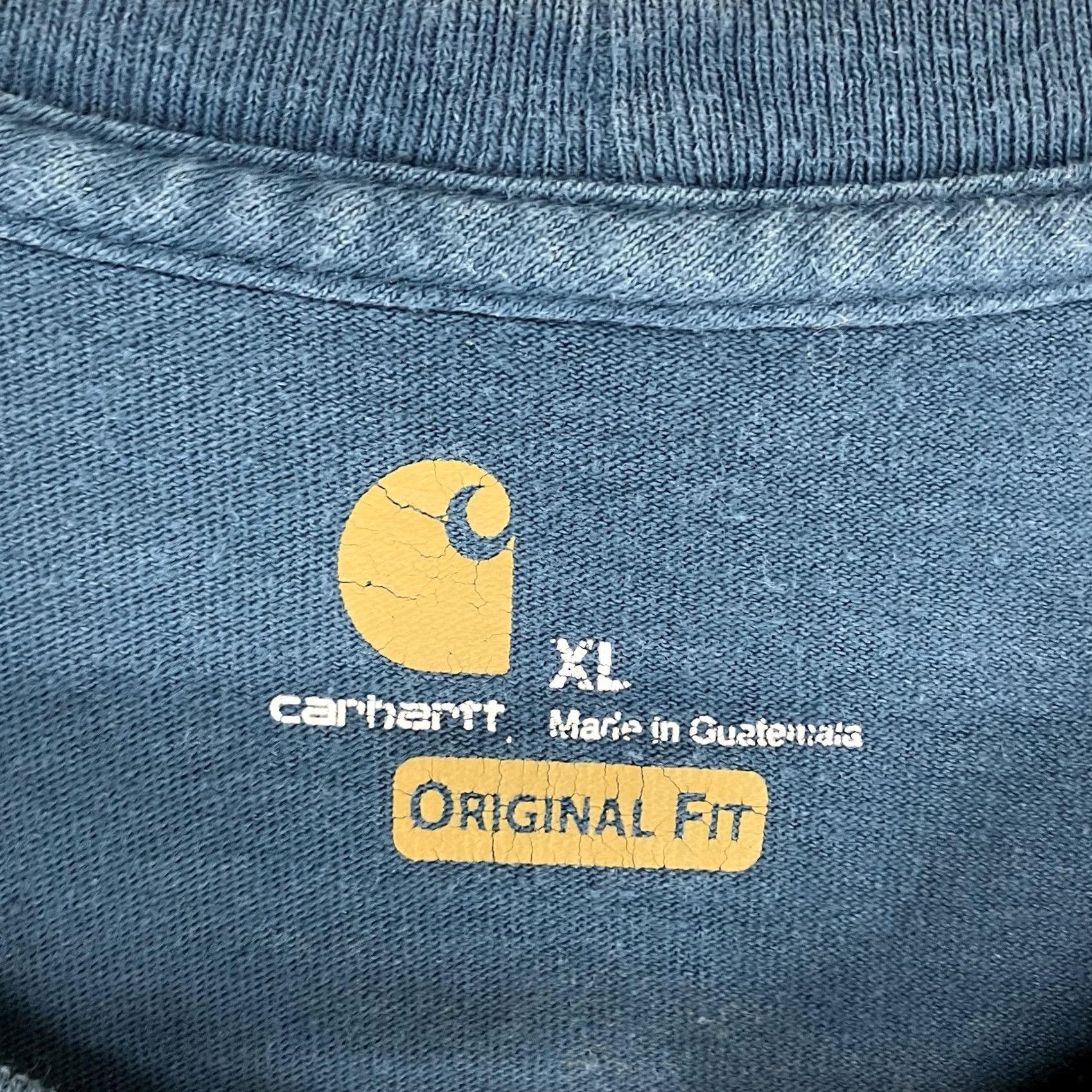 Carhartt VINTAGE Carhartt Mens T-Shirt Crew Neck Graphic Print Fisherman 2XL Dark Teal Casual Outdoor Classic Men’s Shirts Size US XXL / EU 58 / 5 - 4 Thumbnail