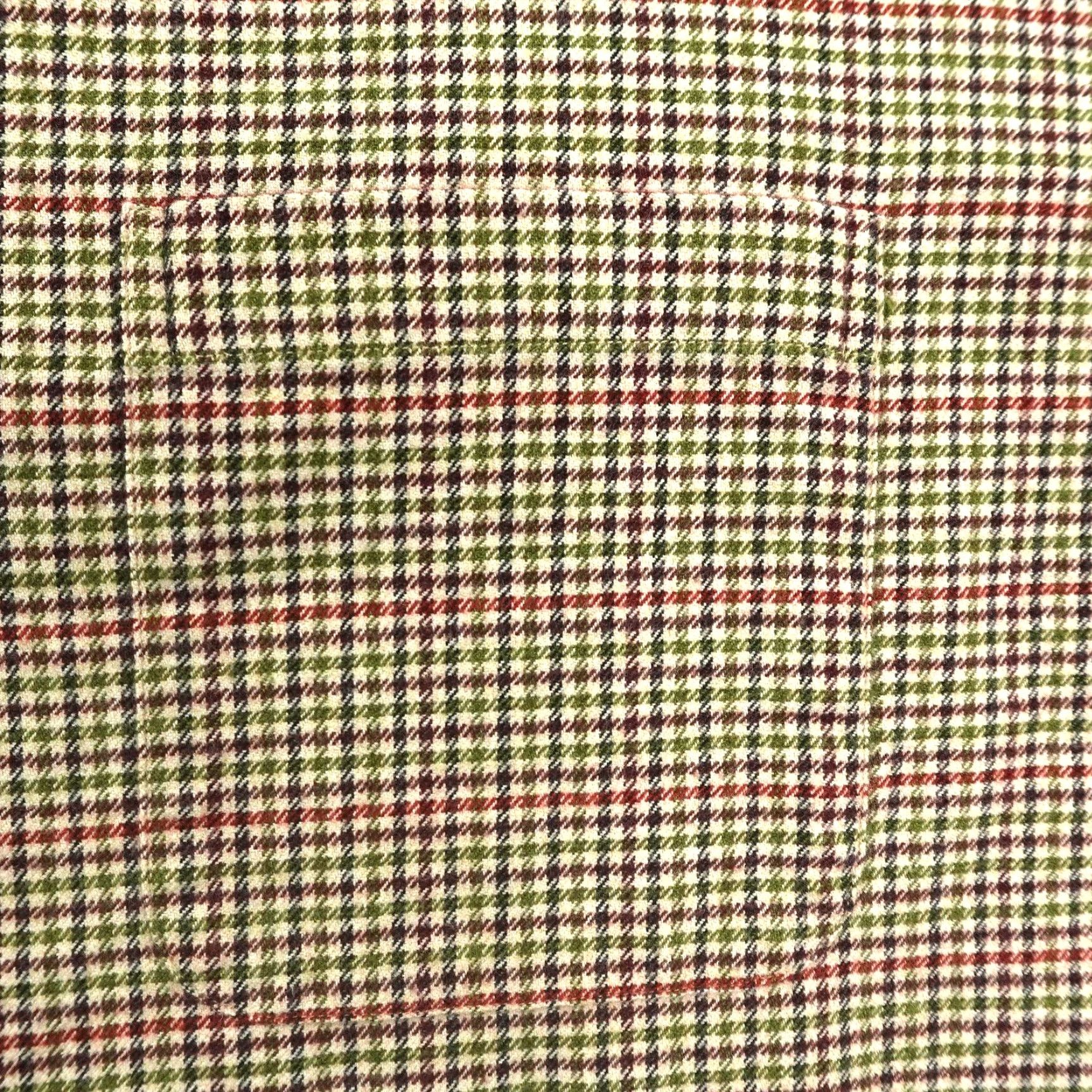 Lands' End VINTAGE Lands' End Shirt Mens Large Beige Houndstooth Plaid Flannel Button-Up Casual Mens Size US L / EU 52-54 / 3 - 3 Thumbnail