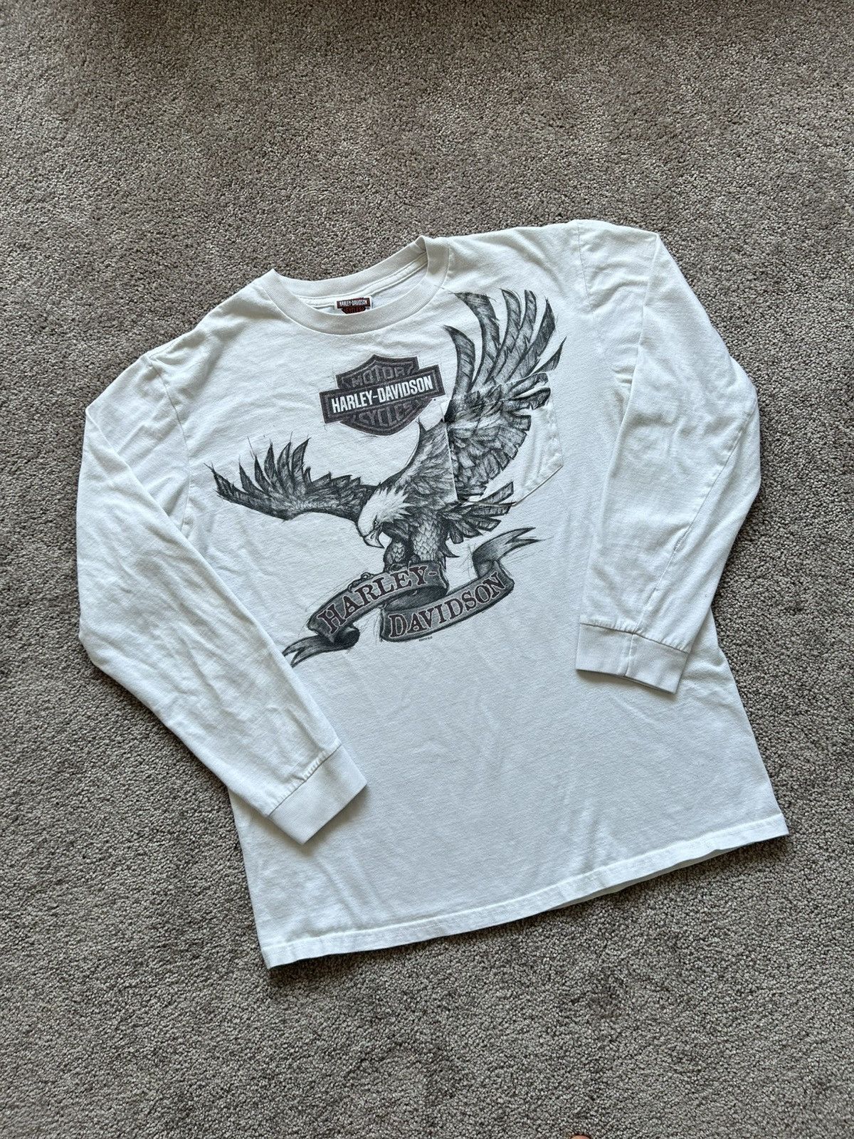 Harley Davidson × Vintage 2007 Harley Davidson Long Sleeve Tee Size US S / EU 44-46 / 1 - 1 Thumbnail