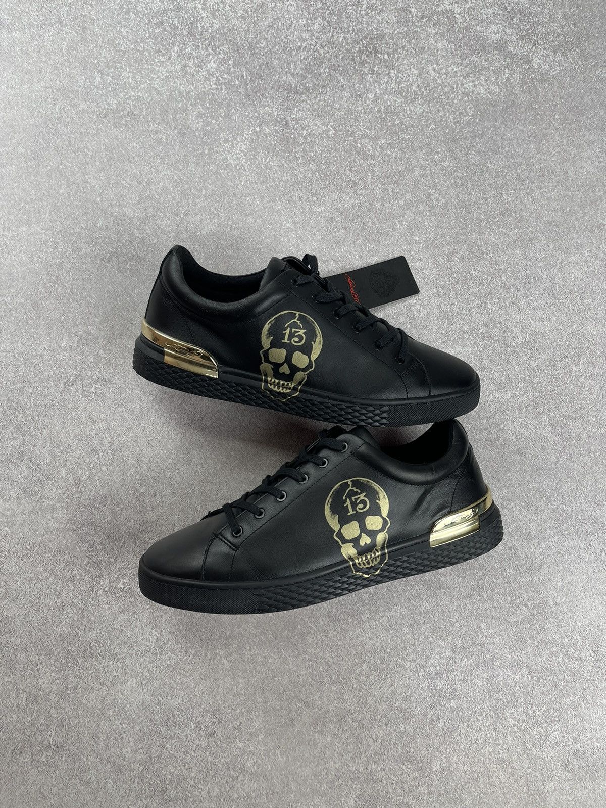 Ed Hardy Ed Hardy Lucky Low Top Black Sneakers Size US 12 / EU 45 - 8 Thumbnail