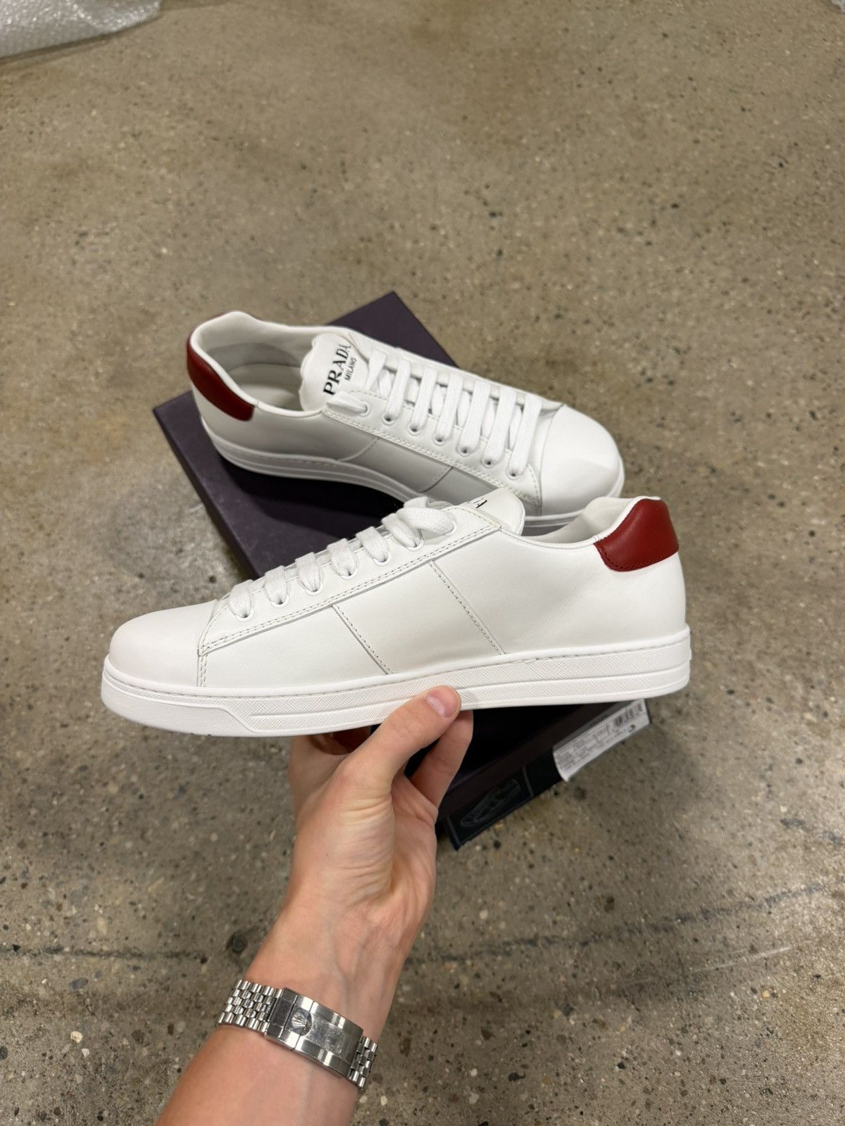 Prada Prada White Leather Sneaker NEW 1000$ Size US 8 / EU 41 - 4 Thumbnail