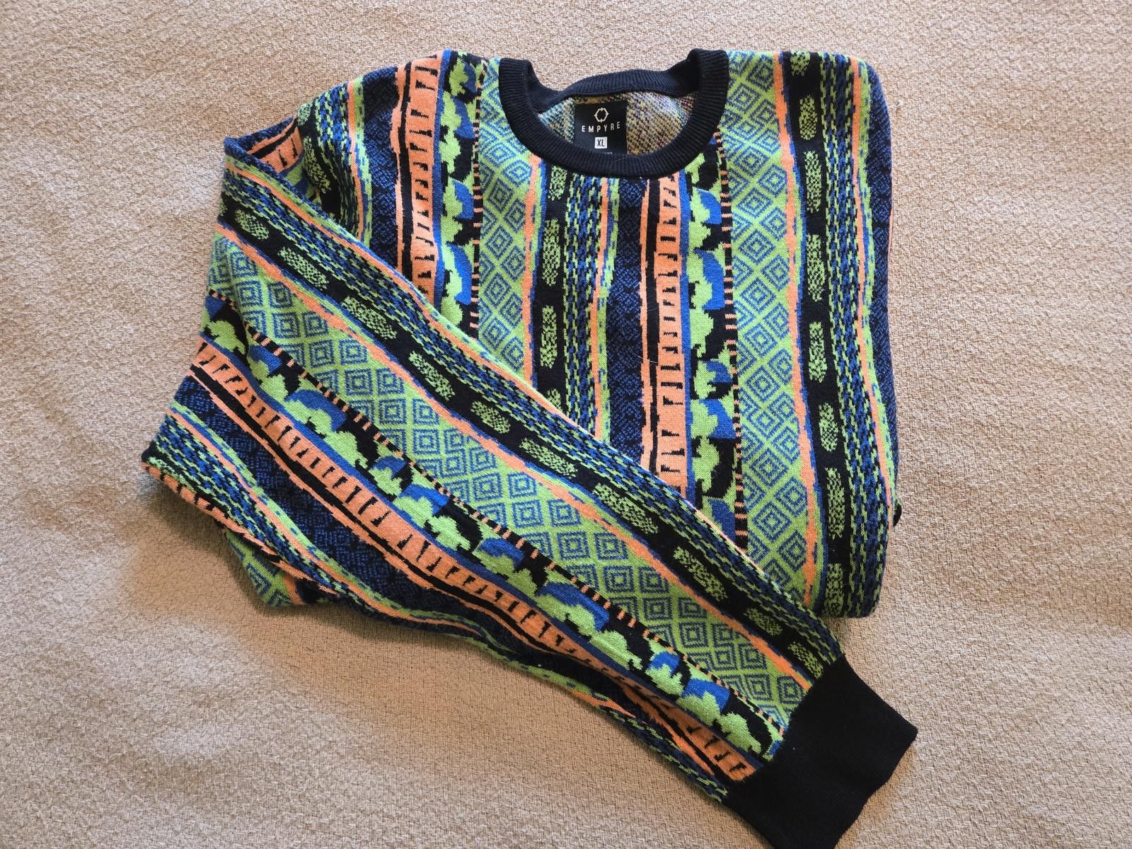 Other Empyre XL Vintage 90s Pattern Knit Sweater Size US XL / EU 56 / 4 - 1 Thumbnail