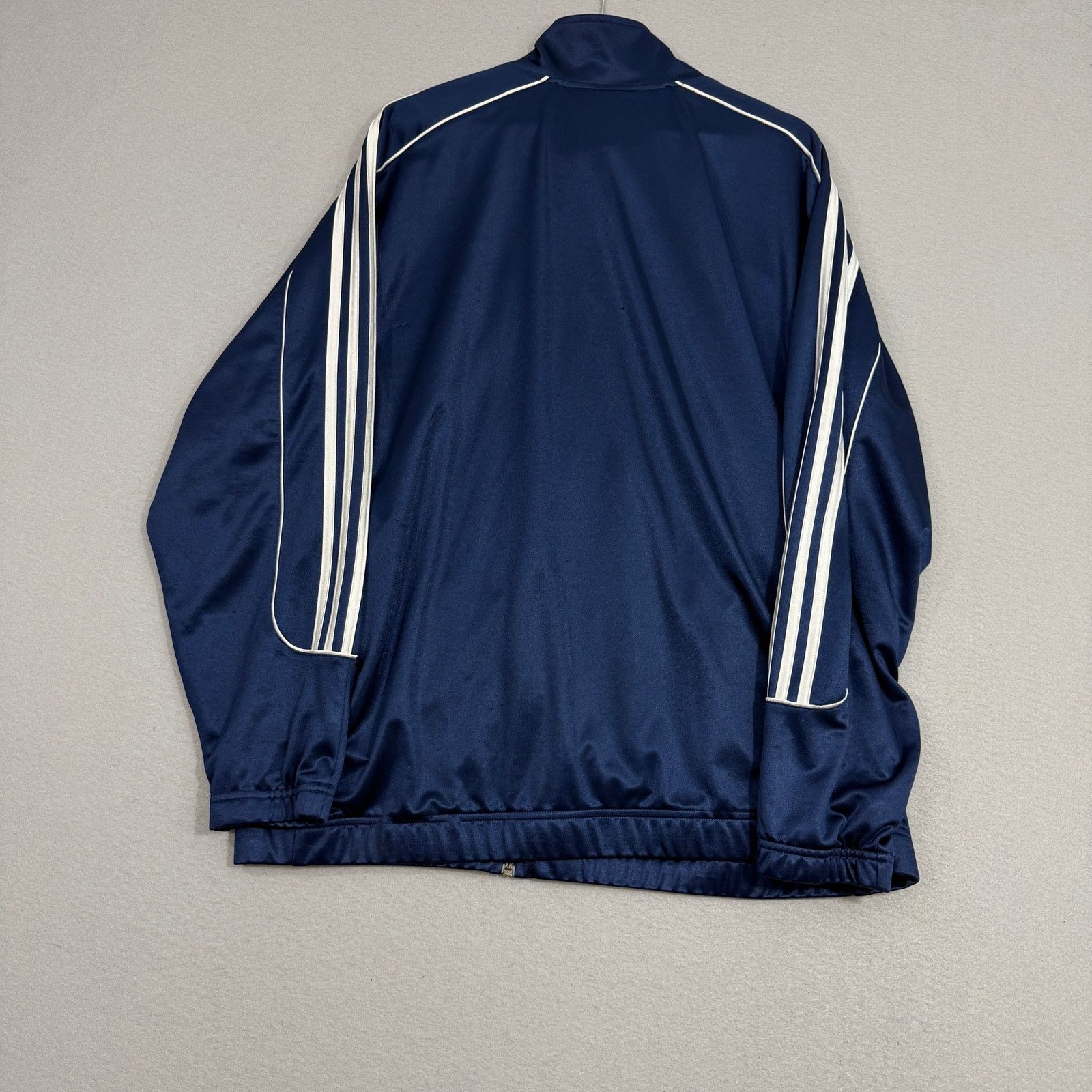 Adidas Vintage Adidas 3 stripe Satin Track Jacket Men's XL Blue Size US XL / EU 56 / 4 - 7 Thumbnail