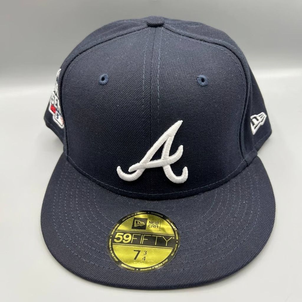 New Era Atlanta Braves Hat Men 7 3/4 59Fifty New Era Fitted Cap New Size ONE SIZE - 2 Thumbnail
